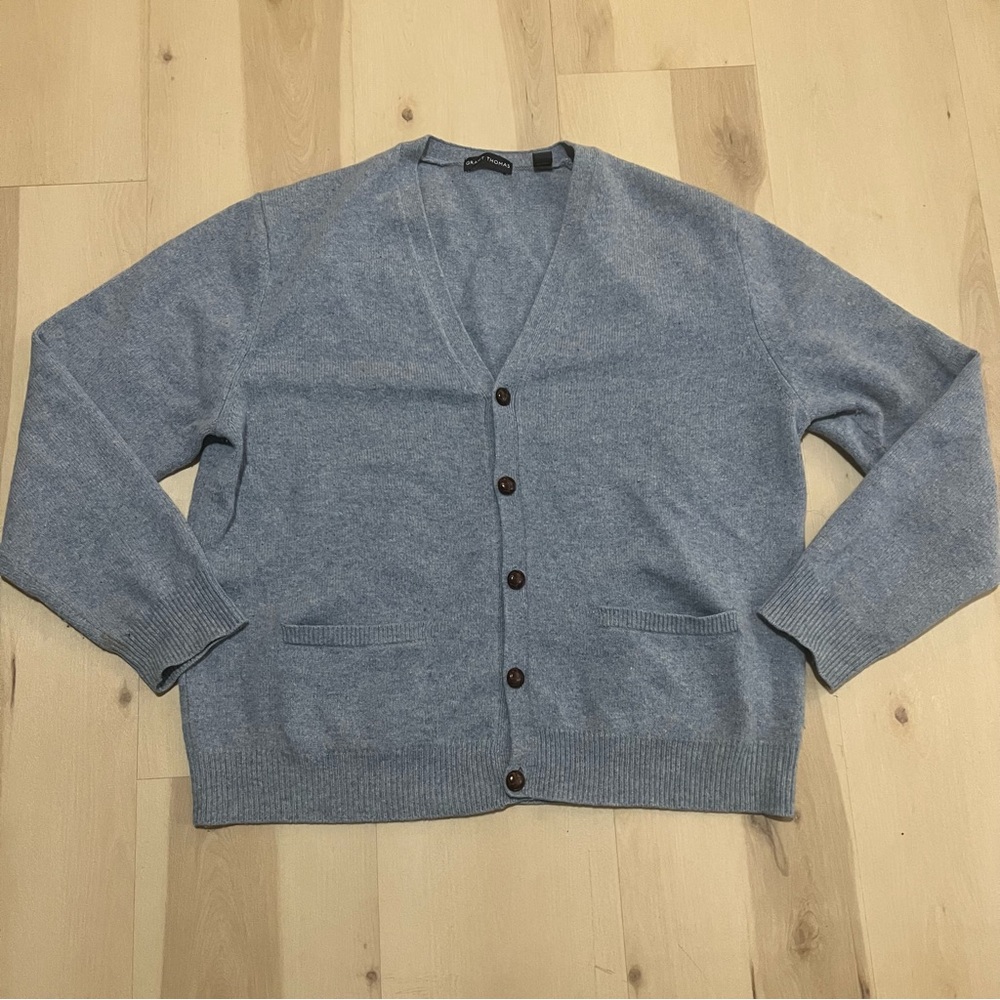 Grant Thomas 100% Wool V-Neck Cardigan